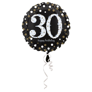 Folieballon Glitterfeest 30 Jaar - 45 cm Folieballon Glitterfeest 30 Jaar - 45 cm